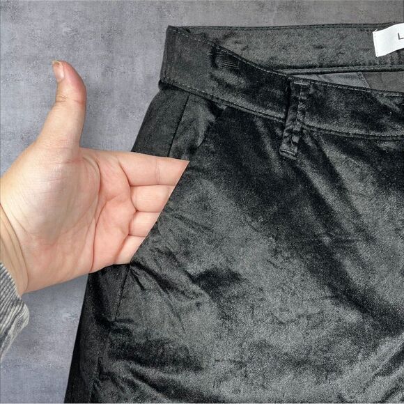 LEVEL 99 EVEREVE Percy Black Velvet Flare High Rise Tuxedo Pants Size 27 Holiday - Picture 9 of 14
